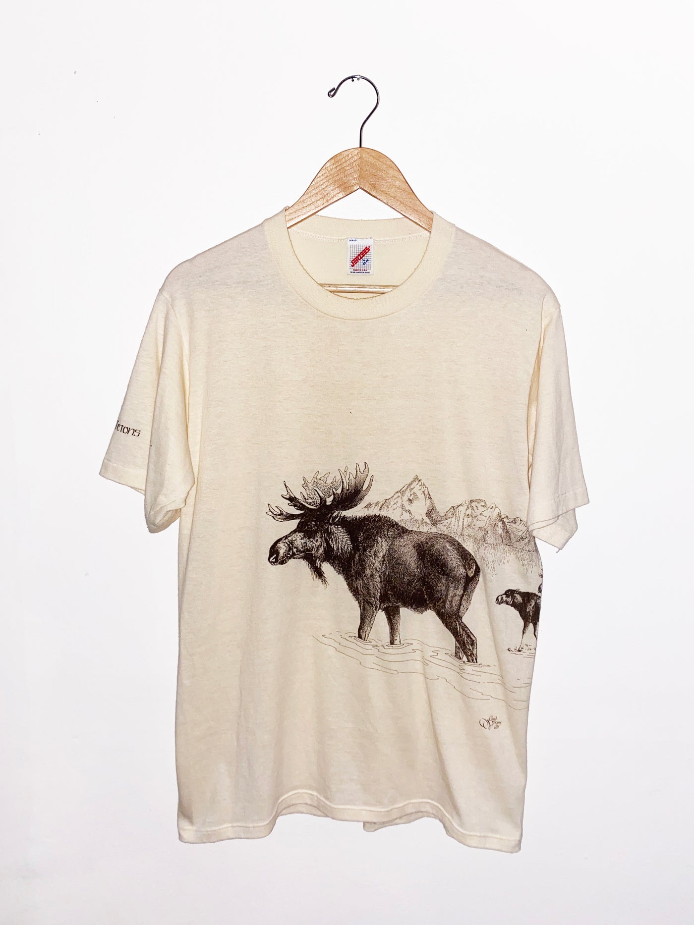 Vintage 1984 Grand Teton National Park Moose T-Shirt