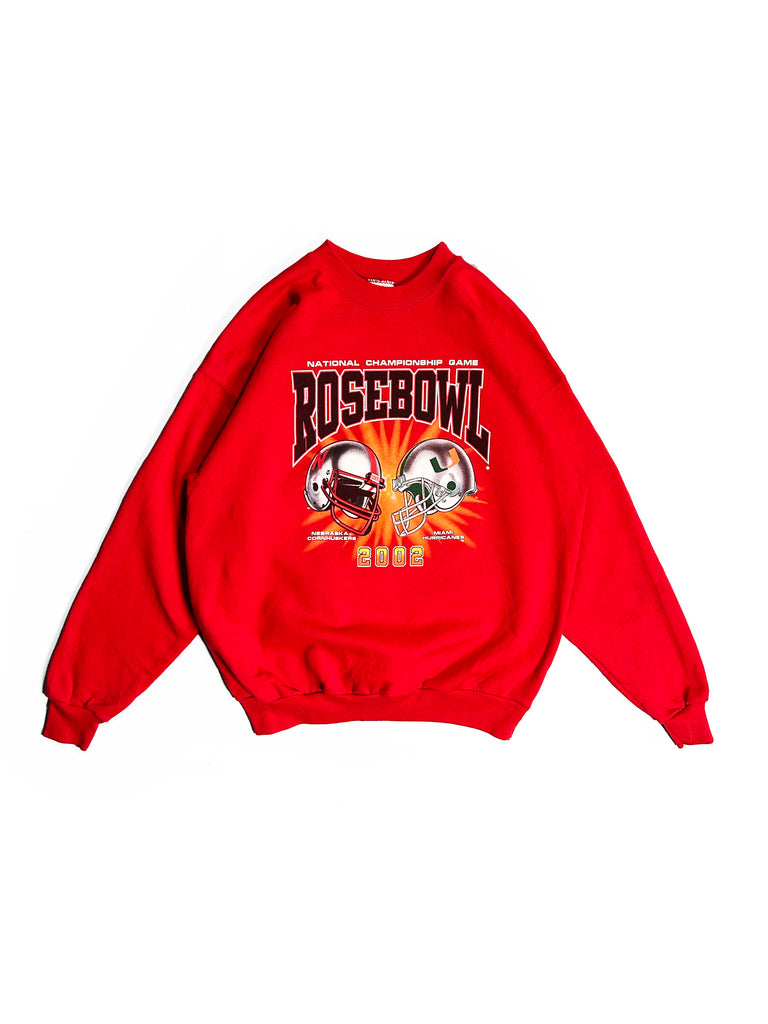 2002 Rose Bowl Miami Vs. Nebraska Crewneck (M)