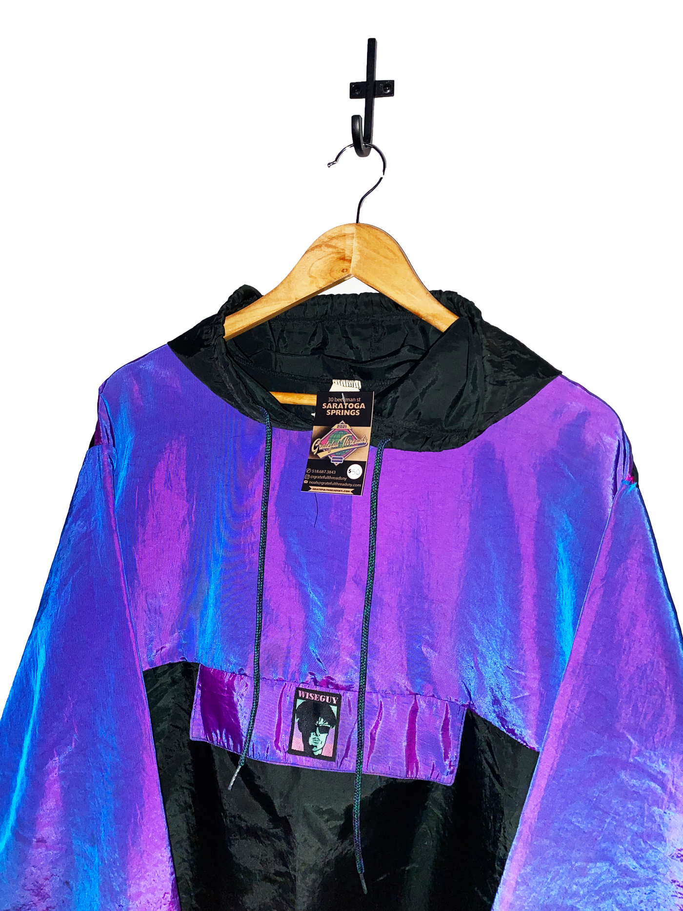 Vintage Surf Style ‘Wise Guy’ Hooded Windbreaker