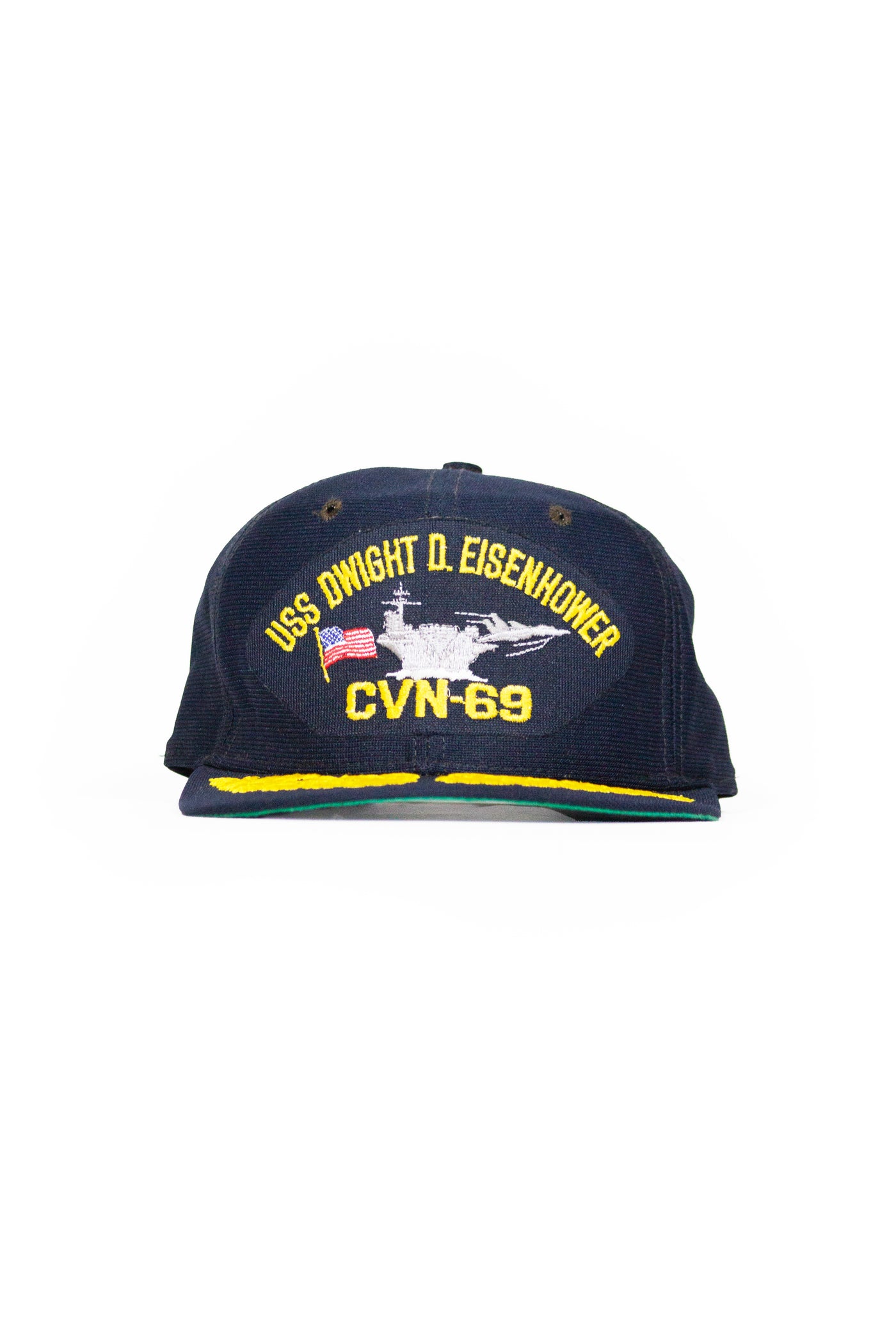 Vintage New Era Snapback Hat USS Dwight D Eisenhower CVN-69 Navy