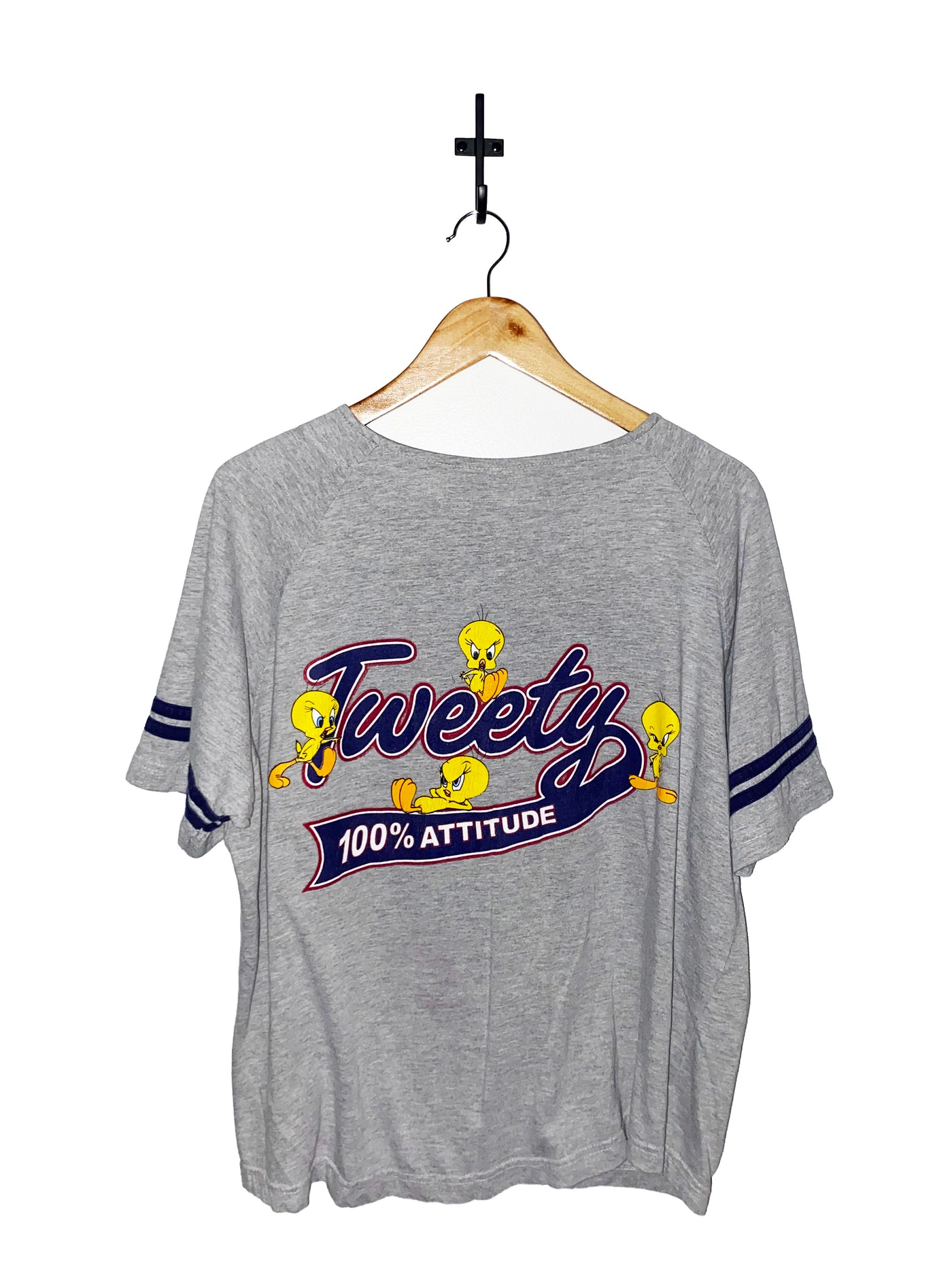 Vintage Tweety ‘100% Attitude’ Looney Tunes Baseball Jersey