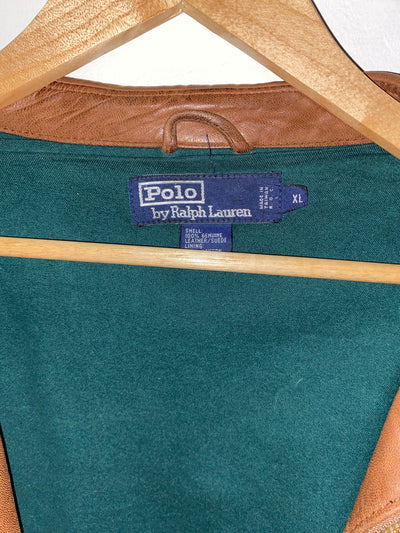 Vintage Polo Ralph Lauren Brown Leather Jacket