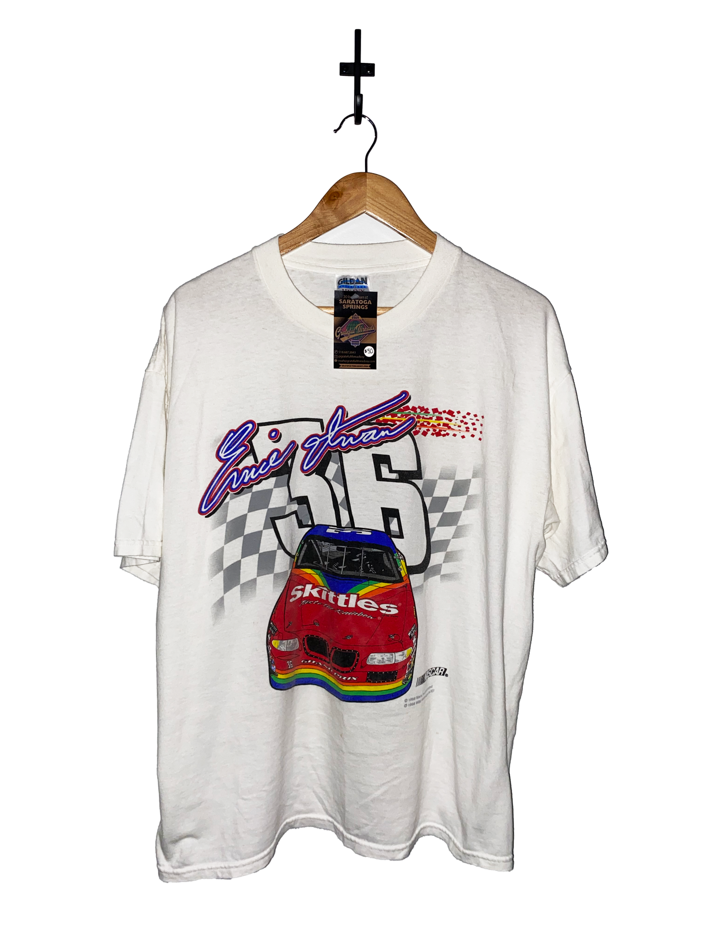Vintage 1998 Ernie Irvan Skittles Racing T-Shirt