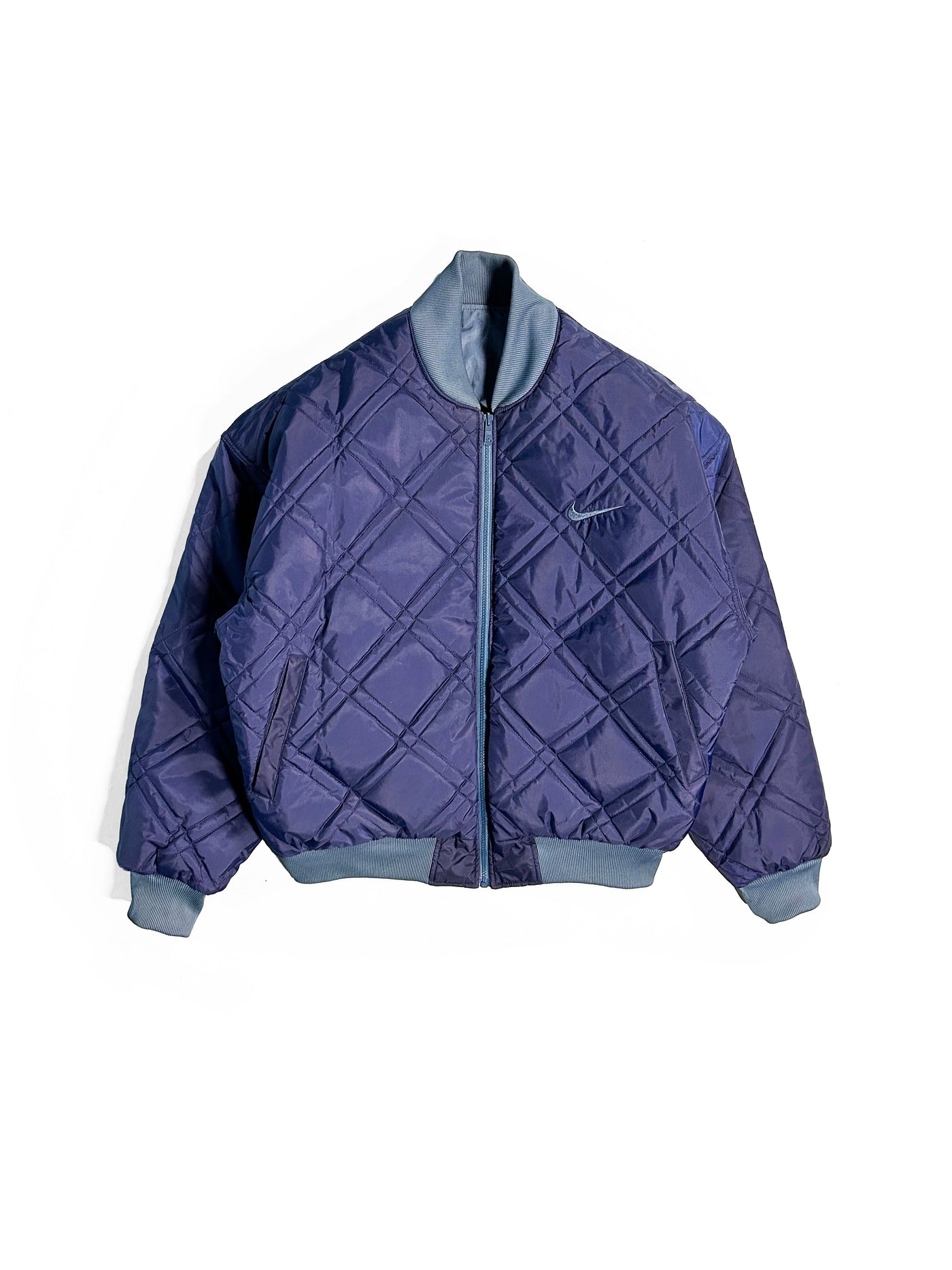 Vintage 90s Nike Quilted Reversible Bomber Jacket