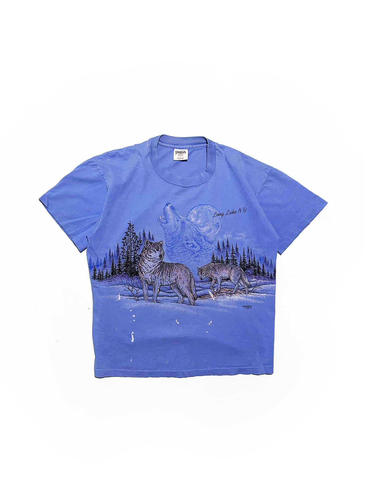 Vintage 1994 Long Lake, NY Wolf T-Shirt