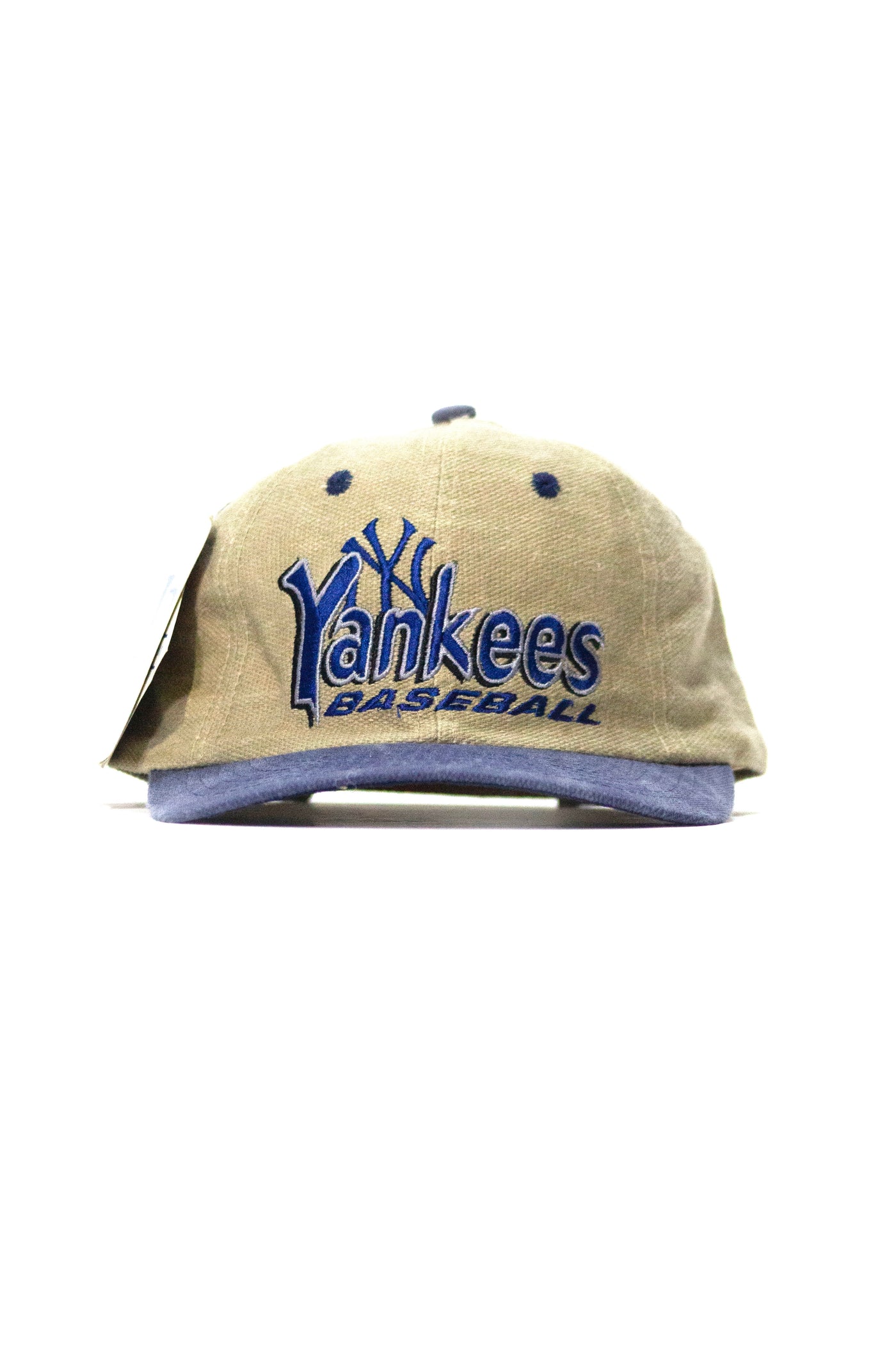 Vintage 90s New York Yankees Leather Strapback Hat