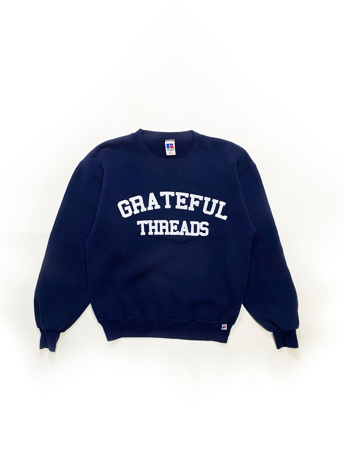 90s Russell Grateful Threads Spellout Crewneck - Navy - Size M
