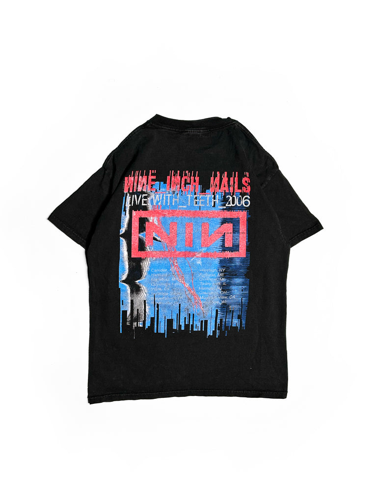 00s NINE INCH NAILS with teeth Tシャツ L POST JUNK / 00's NINE INCH NAILS “LIVE: WITH TEETH 2005” T