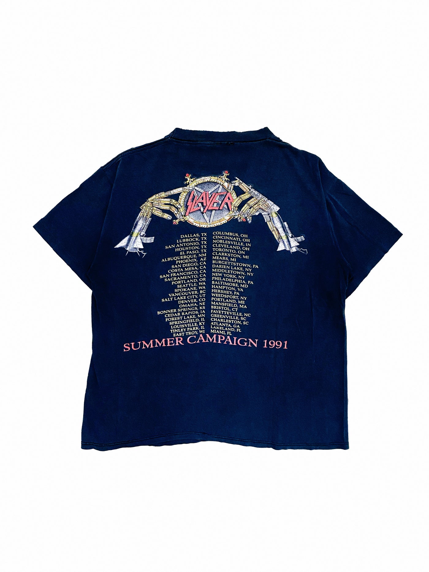 Vintage 1991 Slayer Summer Campaign T-Shirt
