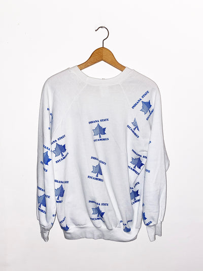 Vintage Indiana State Sycamores All Over print Crewneck