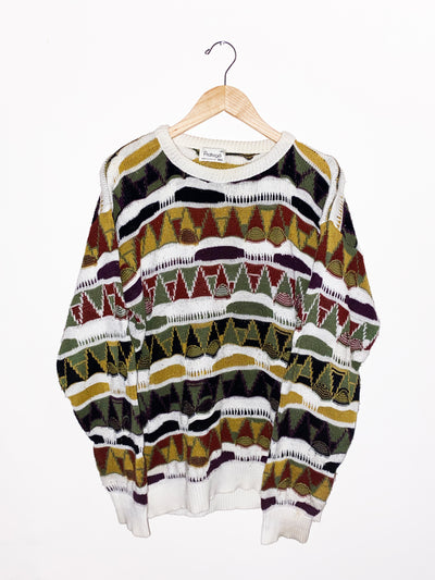 Vintage Protégé Coogi Style Knit Sweater