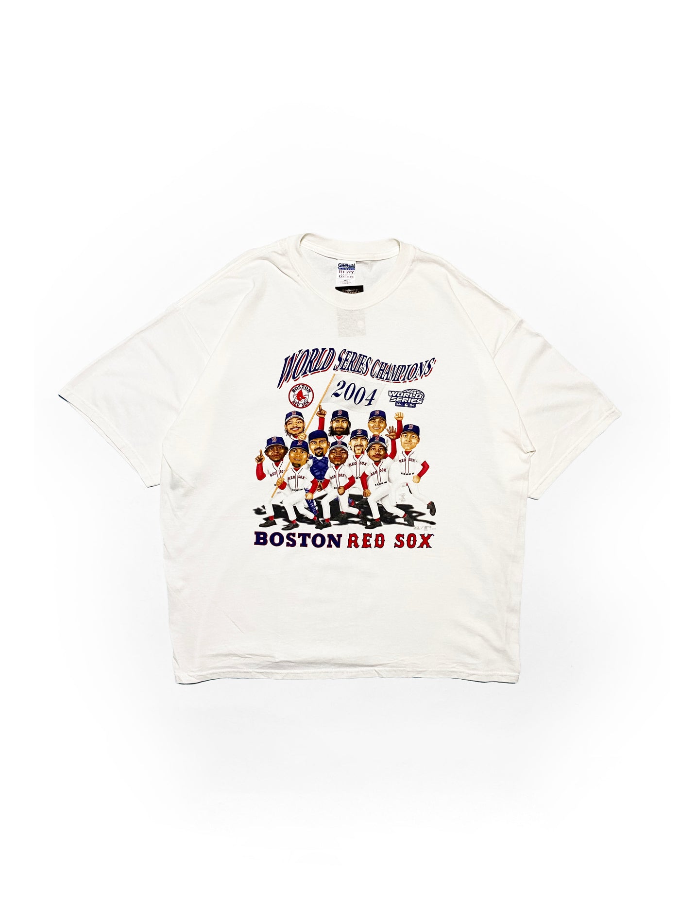 Gildan Heavy 2004 Boston Red Sox World Champions Caricature T-Shirt