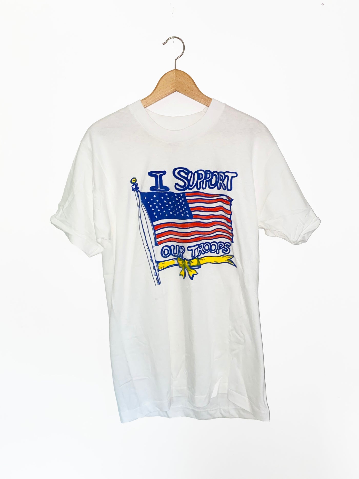 Vintage 90s 'I Support Our Troops' T-Shirt